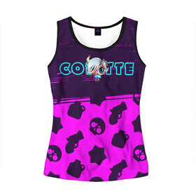 Женская майка 3D с принтом BRAWL STARS COLETTE / КОЛЕТТ в Ухте, 100% полиэстер | круглая горловина, прямой силуэт, длина до линии бедра | brawl | colete | colette | collete | logo | stars | бравл | бравла | браво | игра | игры | колетт | колетта | коллет | коллета | лого | логотип | символ | старс | старса