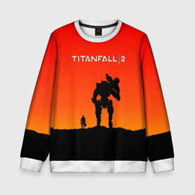 Детский свитшот 3D с принтом TITANFALL 2 в Ухте, 100% полиэстер | свободная посадка, прямой крой, мягкая тканевая резинка на рукавах и понизу свитшота | apex legends | game | titanfall | titanfall 2 | апекс легендс. | стрелялки | титанфалл