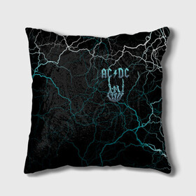 Подушка 3D с принтом AC/DC в Ухте, наволочка – 100% полиэстер, наполнитель – холлофайбер (легкий наполнитель, не вызывает аллергию). | состоит из подушки и наволочки. Наволочка на молнии, легко снимается для стирки | Тематика изображения на принте: ac dc | ac dc лого | hell bell | hells bells | hich voltage | hich voltage ac dc | high voltage | jingle hells bells | rock | альбом backtracks | ас дс | логотип ac dc | рок | эйси диси