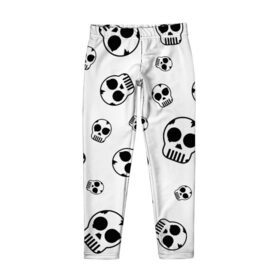 Детские леггинсы 3D с принтом ЧЕРЕПА в Ухте, полиэстер 85%, спандекс 15% | эластичный пояс, зауженный крой | halloween | арт | арт черепа | голова | мертвец | мертвецы | праздник | праздник мёртвых | хэллоуин | череп | черпа