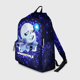 Рюкзак 3D с принтом UNDERTALE в Ухте, 100% полиэстер | лямки с регулируемой длиной, сверху петелька, чтобы рюкзак можно было повесить на вешалку. Основное отделение закрывается на молнию, как и внешний карман. Внутри два дополнительных кармана, один из которых закрывается на молнию. По бокам два дополнительных кармашка | sans | undertale | андертале | андертейл | игра | подземная история | подземная сказка | санс | ундертале