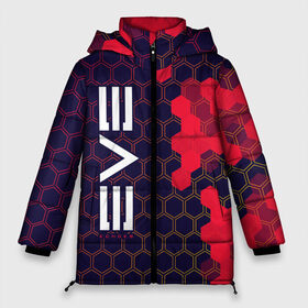 Женская зимняя куртка 3D EVE ECHOES ИВ ЭХО: в Ухте, верх — 100% полиэстер; подкладка — 100% полиэстер; утеплитель — 100% полиэстер | длина ниже бедра, силуэт Оверсайз. Есть воротник-стойка, отстегивающийся капюшон и ветрозащитная планка. 
Боковые карманы с листочкой на кнопках и внутренний карман на молнии |