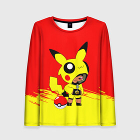 Женский лонгслив 3D Brawl stars/Leon pikachu: в Ухте, 100% полиэстер | длинные рукава, круглый вырез горловины, полуприлегающий силуэт | crow | mortis | pika pika | pokemon go | surge | биби | бравл старс | бравлер | герои | девочкам | детям | джесси | леон пикачу | логотипы игр | малыш | мальчикам | милый | нита | пика пика | пикачу | покебол | покемон
