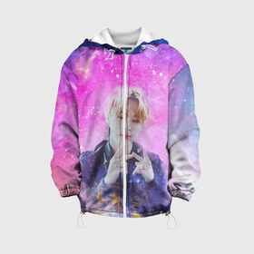 Детская куртка 3D с принтом BTS в Ухте, 100% полиэстер | застежка — молния, подол и капюшон оформлены резинкой с фиксаторами, по бокам — два кармана без застежек, один потайной карман на груди, плотность верхнего слоя — 90 г/м2; плотность флисового подклада — 260 г/м2 | bts | cute | jungkook | k pop | korean | rm | бойбенд | бтс | ви | джей хоуп | джонгук | кпоп | милый | сюга | чимин | чин