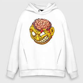 Мужское худи Oversize хлопок с принтом Зомби в Ухте, френч-терри — 70% хлопок, 30% полиэстер. Мягкий теплый начес внутри —100% хлопок | боковые карманы, эластичные манжеты и нижняя кромка, капюшон на магнитной кнопке | blood | diablo | haloween | horror | дьявол | зомби | кости | кровь | мясо | страшилка | ужасы | хеллоуин | хелоуин