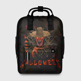 Женский рюкзак 3D с принтом Monster-trick or treat в Ухте, 100% полиэстер | лямки с регулируемой длиной, сверху ручки, чтобы рюкзак нести как сумку. Основное отделение закрывается на молнию, как и внешний карман. Внутри два дополнительных кармана, один из которых закрывается на молнию. По бокам два дополнительных кармашка, куда поместится маленькая бутылочка
 | helloween | monster | trick or treat | день всех святых | сладость или гадость | хеллуин