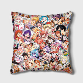 Подушка 3D Color ahegao: в Ухте, наволочка – 100% полиэстер, наполнитель – холлофайбер (легкий наполнитель, не вызывает аллергию). | состоит из подушки и наволочки. Наволочка на молнии, легко снимается для стирки | ahegao | anime | manga | аниме | ахегао | коллаж | манга | паттерн | цвет