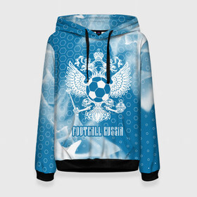 Женская толстовка 3D с принтом FOOTBALL RUSSIA / Футбол в Ухте, 100% полиэстер  | двухслойный капюшон со шнурком для регулировки, мягкие манжеты на рукавах и по низу толстовки, спереди карман-кенгуру с мягким внутренним слоем. | football | russia | sport | арсенал | ахмат | герб | динамо | зенит | краснодар | локомотив | россии | российский | россия | ростов | ротор | рубин | русский | сборная | символ | союз | спартак | спорт | форма