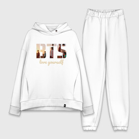 Женский костюм хлопок Oversize с принтом BTS в Ухте,  |  | bangtan boys | bangtan sonyeondan | beyond the scene | bt21 | bts | bulletproof boy scouts | chibi | j hope | jimin | jin | jungkook | k pop | kpop | rm | suga | v | ви | джей хоуп | джонгук | к поп | кпоп | сюга | чиби | чимин | чин