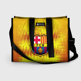 Сумка-шоппер 3D с принтом BARCELONA в Ухте, 100% полиэстер | застегивается на металлическую кнопку; внутренний карман застегивается на молнию. Стенки укреплены специальным мягким материалом, чтобы защитить содержимое от несильных ударов
 | barca | barcelona | fc | fc barca | football | барка | барселона | фк | футбольный клуб