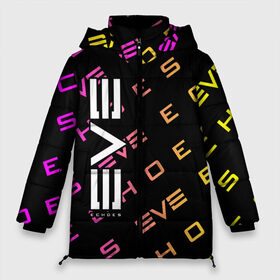 Женская зимняя куртка 3D EVE ECHOES ИВ ЭХО: в Ухте, верх — 100% полиэстер; подкладка — 100% полиэстер; утеплитель — 100% полиэстер | длина ниже бедра, силуэт Оверсайз. Есть воротник-стойка, отстегивающийся капюшон и ветрозащитная планка. 
Боковые карманы с листочкой на кнопках и внутренний карман на молнии |