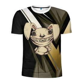 Мужская футболка 3D спортивная с принтом Злой кролик в Ухте, 100% полиэстер с улучшенными характеристиками | приталенный силуэт, круглая горловина, широкие плечи, сужается к линии бедра | blood | diablo | haloween | horror | дьявол | зомби | кости | кровь | мозги | мясо | страшилка | ужасы | хеллоуин | хелоуин