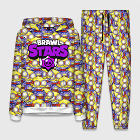Женский костюм 3D (с толстовкой) с принтом Brawl Stars в Ухте,  |  | bibi | brawl stars | brock | bull | crow | dinomike | el primo | leon | mobile game | mr.p | nita | poko | rirochet | stars | tara | бравл старс | ворон | леон | мобильные игры