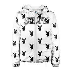 Женская куртка 3D с принтом Sexy в Ухте, ткань верха — 100% полиэстер, подклад — флис | прямой крой, подол и капюшон оформлены резинкой с фиксаторами, два кармана без застежек по бокам, один большой потайной карман на груди. Карман на груди застегивается на липучку | кролик