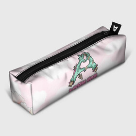Пенал 3D с принтом love you forever zombie в Ухте, 100% полиэстер | плотная ткань, застежка на молнии | Тематика изображения на принте: 