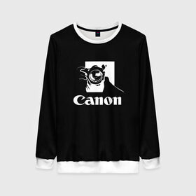 Женский свитшот 3D с принтом Canon в Ухте, 100% полиэстер с мягким внутренним слоем | круглый вырез горловины, мягкая резинка на манжетах и поясе, свободная посадка по фигуре | canon | кэнон | линза | снимок | фото | фотоаппарат | фотограф | фотографер | фотография | фоточки