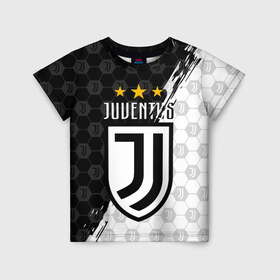 Детская футболка 3D с принтом JUVENTUS в Ухте, 100% гипоаллергенный полиэфир | прямой крой, круглый вырез горловины, длина до линии бедер, чуть спущенное плечо, ткань немного тянется | cristiano ronaldo | fc juventus | juventus | криштиану роналду. | фк ювентус | футбол | футбольный клуб | ювентус