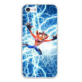 Чехол для iPhone 5/5S матовый с принтом Crash Bandicoot (Z) в Ухте, Силикон | Область печати: задняя сторона чехла, без боковых панелей | aku aku | bandicoot | cortex | crash | crash bandicoot | dr. neo cortex | naughty dog | tornado spin | бандикут | кортекс | крэш | тавна