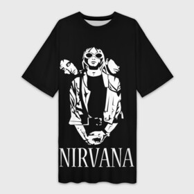 Платье-футболка 3D с принтом NIRVANA в Ухте,  |  | grange | kobain | kurt | music | nirvana | punk | rock | usa | гранж | кобэйн | курт | нирвана | панк | рок