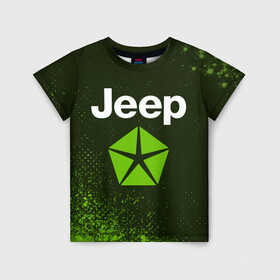 Детская футболка 3D с принтом JEEP / Джип в Ухте, 100% гипоаллергенный полиэфир | прямой крой, круглый вырез горловины, длина до линии бедер, чуть спущенное плечо, ткань немного тянется | Тематика изображения на принте: auto | jeep | logo | moto | symbol | авто | автомобиль | гонки | джип | знак | лого | логотип | логотипы | марка | машина | мото | символ | символы