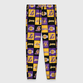Женские брюки 3D с принтом LA LAKERS | ЛЕЙКЕРС в Ухте, полиэстер 100% | прямой крой, два кармана без застежек по бокам, с мягкой трикотажной резинкой на поясе и по низу штанин. В поясе для дополнительного комфорта — широкие завязки | bryant | james | jordan | kobe | la lakers | lakers | lebron | nba | брайант | брайнт | джеймс | джордан | коби | леброн | лейкерс | лэйкерс | мамба | нба | черная