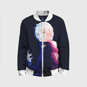 Детский бомбер 3D с принтом Kaneki Ken обернулся в Ухте, 100% полиэстер | застегивается на молнию, по бокам два кармана без застежек, мягкие манжеты, по низу бомбера и на воротнике — эластичная резинка | anime | kaneki ken | manga | tokyo ghoul | tokyo ghoul: re | аниме | вайфу | гули | гуль | канеки кен | канеки кэн | кун | манга | токийский гуль