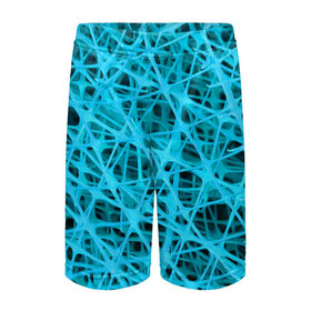 Детские спортивные шорты 3D с принтом GARD$ER в Ухте,  100% полиэстер
 | пояс оформлен широкой мягкой резинкой, ткань тянется
 | Тематика изображения на принте: abstraction | acidic | blue | lines | mesh | shapes | surface | texture | абстракция | кислотный | линии | поверхность | сетка | текстура | формы