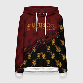 Женская толстовка 3D LIVERPOOL.: в Ухте, 100% полиэстер  | двухслойный капюшон со шнурком для регулировки, мягкие манжеты на рукавах и по низу толстовки, спереди карман-кенгуру с мягким внутренним слоем. | lfc | liverpool | sport | ynwa | ливерпуль | лфк | спорт