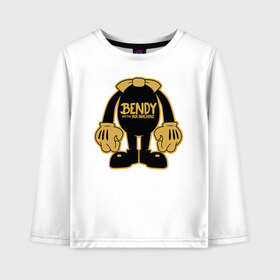 Детский лонгслив хлопок с принтом Bendy And The Ink Machine в Ухте, 100% хлопок | круглый вырез горловины, полуприлегающий силуэт, длина до линии бедер | bendy | bendy and the ink machine | бенди | бени | бенни | бэнди | детская | детям | игра | капли | компьютерная игра | краска | машина | подтеки | ужастик | чернила | чернильная