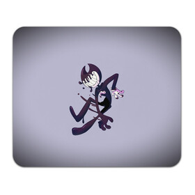 Коврик для мышки прямоугольный с принтом Bendy And The Ink Machine в Ухте, натуральный каучук | размер 230 х 185 мм; запечатка лицевой стороны | bendy | bendy and the ink machine | бенди | бени | бенни | бэнди | детская | детям | игра | капли | компьютерная игра | краска | машина | подтеки | ужастик | чернила | чернильная