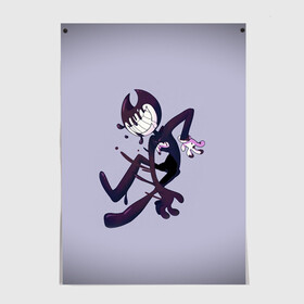 Постер Bendy And The Ink Machine: в Ухте, 100% бумага
 | бумага, плотность 150 мг. Матовая, но за счет высокого коэффициента гладкости имеет небольшой блеск и дает на свету блики, но в отличии от глянцевой бумаги не покрыта лаком | bendy | bendy and the ink machine | бенди | бени | бенни | бэнди | детская | детям | игра | капли | компьютерная игра | краска | машина | подтеки | ужастик | чернила | чернильная