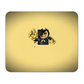 Коврик для мышки прямоугольный с принтом Bendy And The Ink Machine в Ухте, натуральный каучук | размер 230 х 185 мм; запечатка лицевой стороны | bendy | bendy and the ink machine | бенди | бени | бенни | бэнди | детская | детям | игра | капли | компьютерная игра | краска | машина | подтеки | ужастик | чернила | чернильная