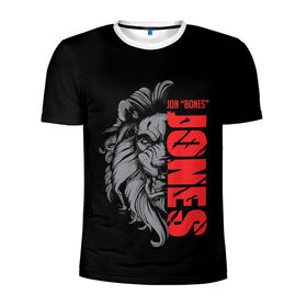 Мужская футболка 3D спортивная с принтом Jon Bones Jones в Ухте, 100% полиэстер с улучшенными характеристиками | приталенный силуэт, круглая горловина, широкие плечи, сужается к линии бедра | bones | jon | jones | mma | ufc | боец | джон | джонс | единоборства | кости | кость | мма | смешанные | юфс