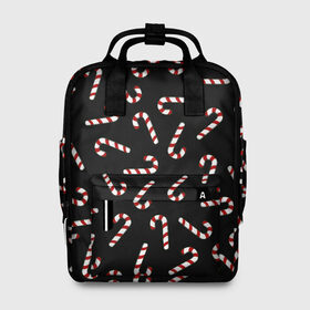 Женский рюкзак 3D с принтом Christmas Candy в Ухте, 100% полиэстер | лямки с регулируемой длиной, сверху ручки, чтобы рюкзак нести как сумку. Основное отделение закрывается на молнию, как и внешний карман. Внутри два дополнительных кармана, один из которых закрывается на молнию. По бокам два дополнительных кармашка, куда поместится маленькая бутылочка
 | Тематика изображения на принте: 2020 | family look | merry christmas | new year | год крысы | зима | новый год | праздник | рождество | фэмили лук