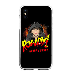 Чехол для iPhone XS Max матовый с принтом Ронда Роузи в Ухте, Силикон | Область печати: задняя сторона чехла, без боковых панелей | mma | ronda | rousey | ufc | wwe | боец | единоборства | мма | раузи | ронда | роузи | смешанные | юфс