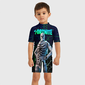 Детский купальный костюм 3D с принтом Fortnite Skull Trooper в Ухте, Полиэстер 85%, Спандекс 15% | застежка на молнии на спине | Тематика изображения на принте: chapter 2 | fortnite | fortnite 3 | fortnite skull | fortnite skull trooper | fortnitemare | halloween | skull trooper | лого фортнайт | сет skull trooper | скелет | скин скелет | фортнайт | фортнайт глава 2 | фортнайт скелет | хэллоуин | хэллоуин фортнай