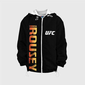 Детская куртка 3D с принтом Ronda Rousey в Ухте, 100% полиэстер | застежка — молния, подол и капюшон оформлены резинкой с фиксаторами, по бокам — два кармана без застежек, один потайной карман на груди, плотность верхнего слоя — 90 г/м2; плотность флисового подклада — 260 г/м2 | Тематика изображения на принте: akhmat | fight | fighter | fighting | ronda | ronda rousey | rousey | rowdy | ufc | ufs | ultimate fighting championship | wwe | ахмат | бои | бои без правил | борьба | дзюдо | м 1 | раузи | ронда | ронда роузи | роузи | смешанные еди