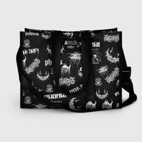 Сумка-шоппер 3D с принтом Phonk в Ухте, 100% полиэстер | застегивается на металлическую кнопку; внутренний карман застегивается на молнию. Стенки укреплены специальным мягким материалом, чтобы защитить содержимое от несильных ударов
 | jazz | lo fi | memphis rap | music | phonk | rap | screwed funk | soundcloud | southern hip hop | trapchopped | известные личности | мемфис рэп | музыка | музыканты | певцы | рэп | трэп | фонк | хип хоп