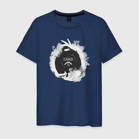 Мужская футболка хлопок с принтом Кармический Круговорот 1% в Ухте, 100% хлопок | прямой крой, круглый вырез горловины, длина до линии бедер, слегка спущенное плечо. | 1 | бесконечность | карма | круговорот | руки