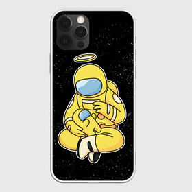 Чехол для iPhone 12 Pro АМОНГ АС | AMON US: в Ухте, силикон | область печати: задняя сторона чехла, без боковых панелей | among us | not me | there is 1 impostor | there is impostor among us | амонг ас | разноцветные космонавты