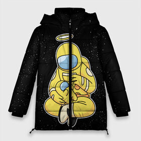 Женская зимняя куртка 3D с принтом АМОНГ АС в Ухте, верх — 100% полиэстер; подкладка — 100% полиэстер; утеплитель — 100% полиэстер | длина ниже бедра, силуэт Оверсайз. Есть воротник-стойка, отстегивающийся капюшон и ветрозащитная планка. 

Боковые карманы с листочкой на кнопках и внутренний карман на молнии | among us | not me | there is 1 impostor | there is impostor among us | амонг ас | разноцветные космонавты