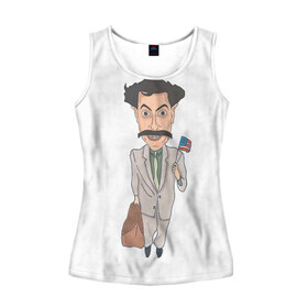 Женская майка 3D Борат: в Ухте, 100% полиэстер | круглая горловина, прямой силуэт, длина до линии бедра | america | borat | kazakhstan | kz | sagdiyev | usa | америка | борат | казахстан | кз | нраица | репортер | сагдиев