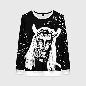 Женский свитшот 3D с принтом GHOSTEMANE в Ухте, 100% полиэстер с мягким внутренним слоем | круглый вырез горловины, мягкая резинка на манжетах и поясе, свободная посадка по фигуре | 1930 | blackmage | flesh | ghost | ghoste | ghostemane | ghostman | ghostmane | hexada | kreep | mane | mercury | music | nihil | noise | omnis | parv0 | pouya | rap | suicideboys | venom | гостмейн | гостмэйн