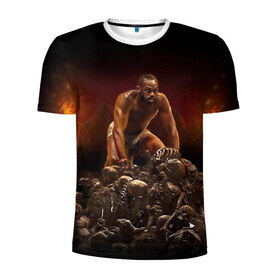 Мужская футболка 3D спортивная с принтом Джон Джонс в Ухте, 100% полиэстер с улучшенными характеристиками | приталенный силуэт, круглая горловина, широкие плечи, сужается к линии бедра | fight | fight mma | jon jones | jonathan dwight jones | mma | ufc | ultimate fighting championship | боец мма | боец смешанных боевых искусств | бои без правил | боксер | джон джонс | джонатан дуайт джонс | джонс | кикбоксер | кости | 