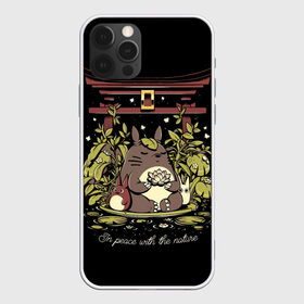 Чехол для iPhone 12 Pro ТОТОРО ЛОТУС: в Ухте, силикон | область печати: задняя сторона чехла, без боковых панелей | ahegao | anime | studio ghibli | totoro | аниме | ахегао | ведьмина служба доставки | манга | мой сосед тоторо | небесный замок лапута | студия гибли | унесённые призраками | хаяо миядзаки | ходячий замок