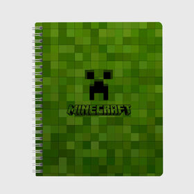 Тетрадь с принтом Minecraft в Ухте, 100% бумага | 48 листов, плотность листов — 60 г/м2, плотность картонной обложки — 250 г/м2. Листы скреплены сбоку удобной пружинной спиралью. Уголки страниц и обложки скругленные. Цвет линий — светло-серый
 | minecraft | блок | игра | майнкрафт | победитель | приключения