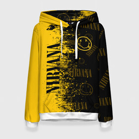 Женская толстовка 3D с принтом Nirvana. в Ухте, 100% полиэстер  | двухслойный капюшон со шнурком для регулировки, мягкие манжеты на рукавах и по низу толстовки, спереди карман-кенгуру с мягким внутренним слоем. | music | nirvana | rock | smile | американская рок группа | гранж | известные личности | крист новоселич | курт кобейн | музыка | музыканты | нирвана | панк рок | певцы | рок | смайл | хард рок | хэви металл