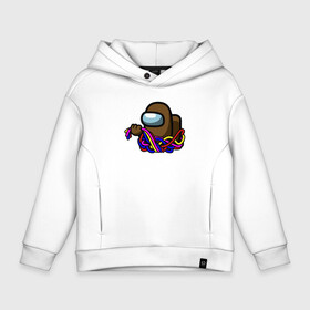 Детское худи Oversize хлопок с принтом Among us в Ухте, френч-терри — 70% хлопок, 30% полиэстер. Мягкий теплый начес внутри —100% хлопок | боковые карманы, эластичные манжеты и нижняя кромка, капюшон на магнитной кнопке | among | among us | among us imposter | among us impostor | among us предатель | among us провода | among us электричество | эмонг ас | эмонг ас провода | эмонг ас электричество