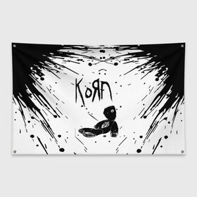 Флаг-баннер с принтом korn в Ухте, 100% полиэстер | размер 67 х 109 см, плотность ткани — 95 г/м2; по краям флага есть четыре люверса для крепления | acoustic | blind | coming undone | download | falling away from me | freak on a leash | korn | lyrics | music | narcissistic cannibal | official | official video | twisted transistor | vevo | word up | группа слипнот | коян | рок