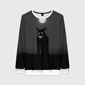 Женский свитшот 3D ОБОРОТЕНЬ: в Ухте, 100% полиэстер с мягким внутренним слоем | круглый вырез горловины, мягкая резинка на манжетах и поясе, свободная посадка по фигуре | волк | луна | необычно | оборотень | оскал | полнолуние | прикольно | страшно | хэллоуин